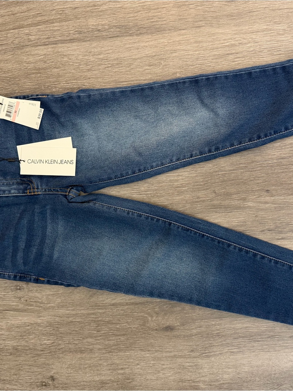 Calvin Klein Kids Blue Skinny Jeans - Faded Indigo Wash